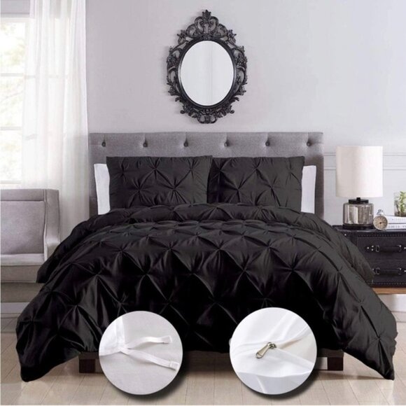 eBeddy Linens 800 TC Soft Egyptian Cotton Extra Large King 136x120 - Black